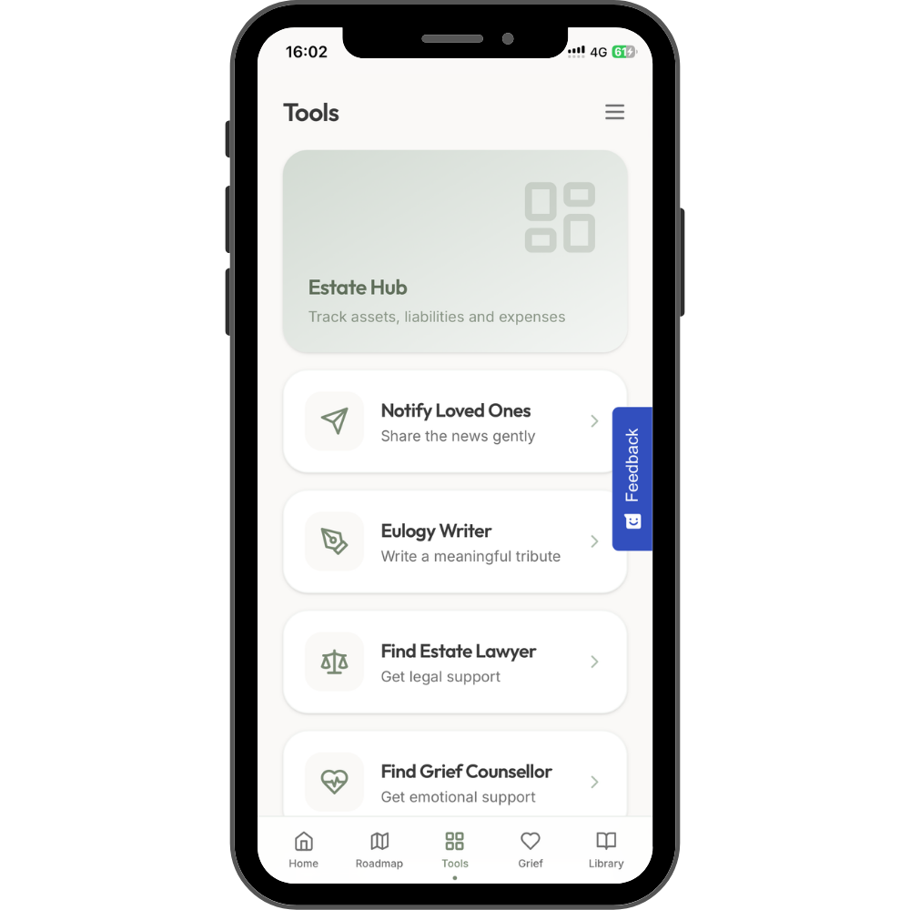 Time-saving tools for estate management, notifications and legal support